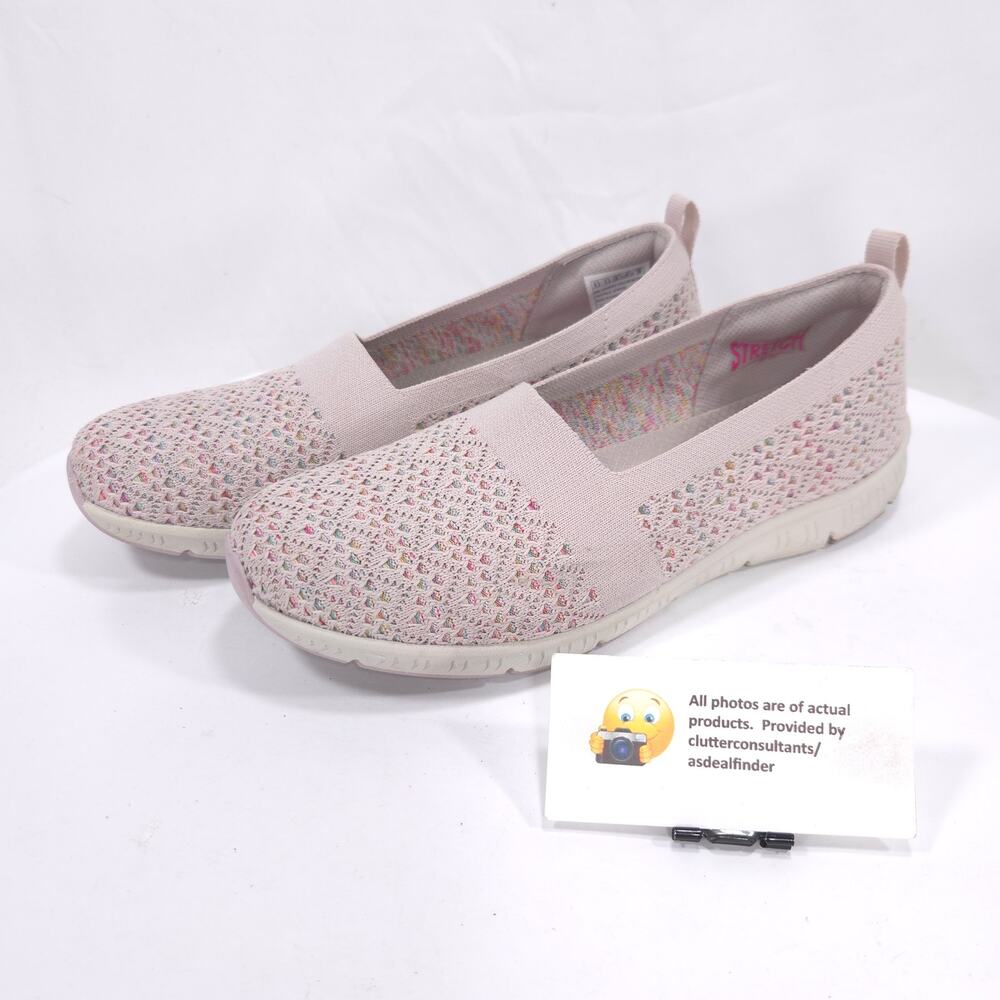 Skechers Memory Foam Slip On Athletic Walking Shoe Womens Size 8.5 100690 Pink